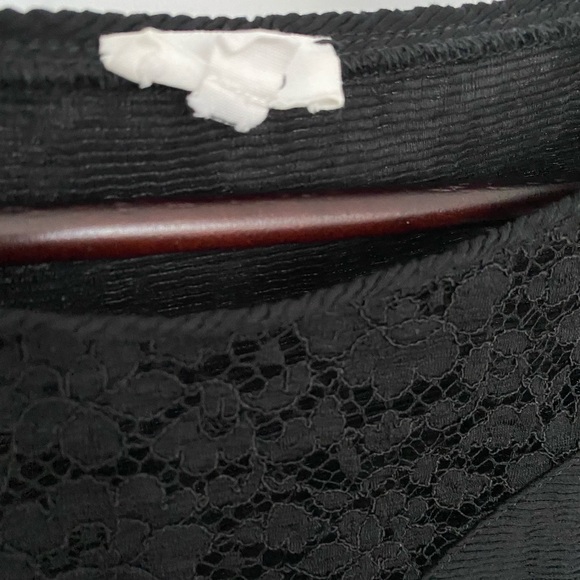 Pablo Lace Contrast Trim Cap Sleeve Black Blouse Top - Picture 7 of 12